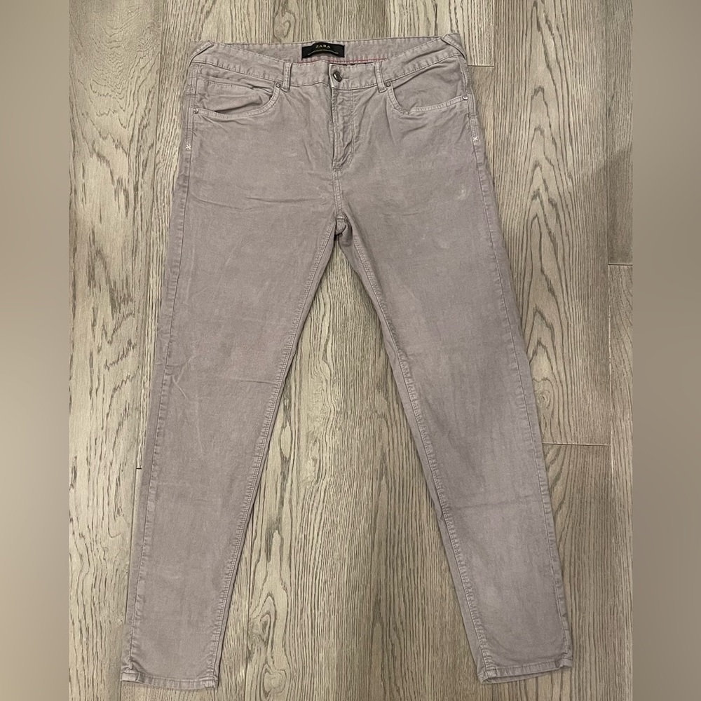 Zara Man Grey Corduroy Pants 34